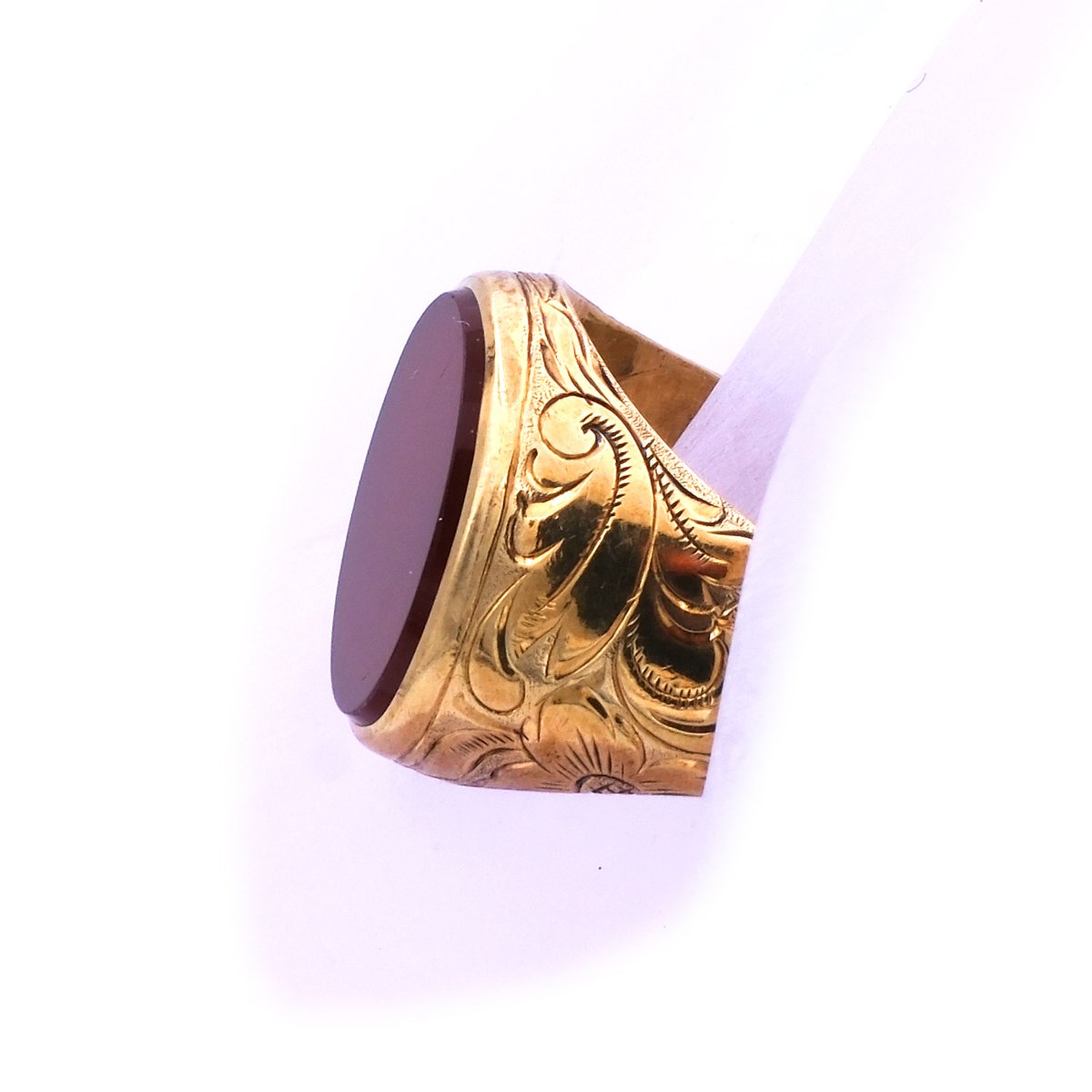 Antiker Siegelring mit Karneol in 14K Gold, um 1930 – Bild 6