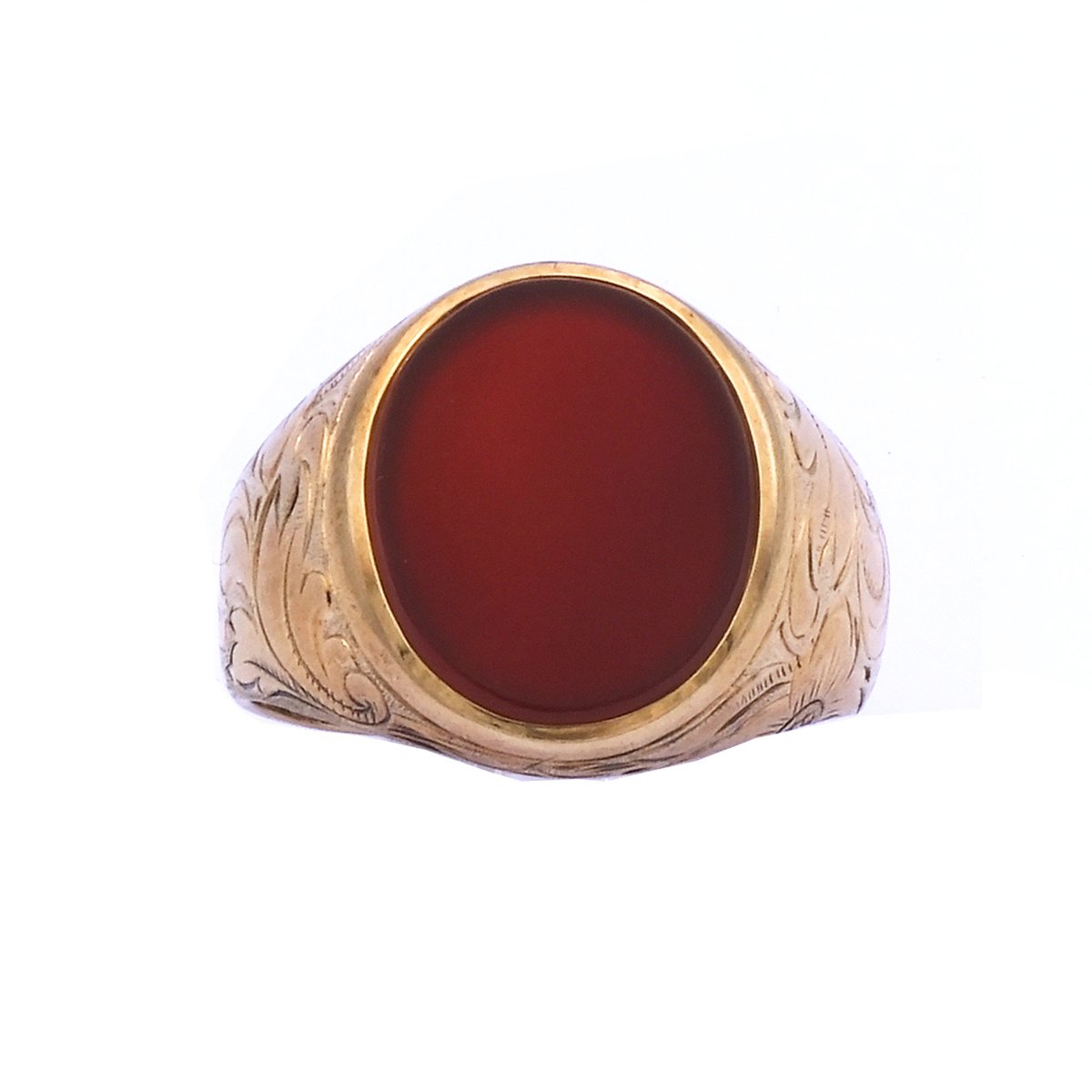Siegelring Herrenring Gold 14K 585 Karneol braun Kaufen Stephanie bohm Antiker Schmuck