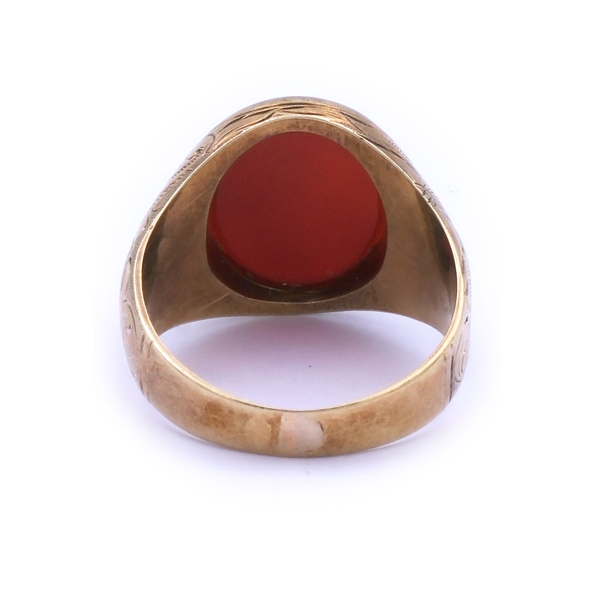 Antiker Siegelring mit Karneol in 14K Gold, um 1930 – Bild 4