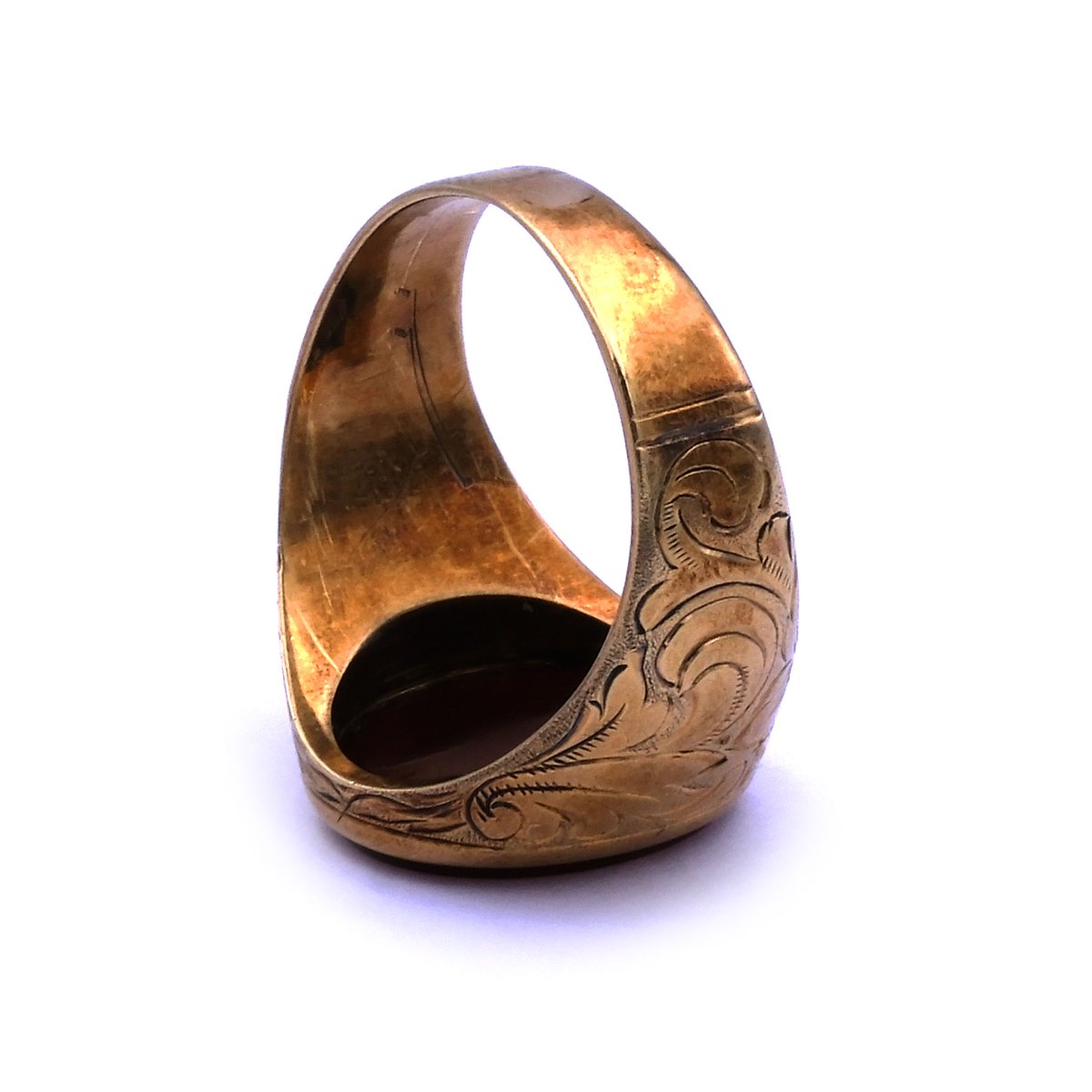 Antiker Siegelring mit Karneol in 14K Gold, um 1930 – Bild 3