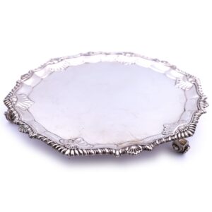 Sterling Silber Tablett Victorian Salver London englisches massiv silber kaufen Stephanie Bohm Silber Antiquitaeten