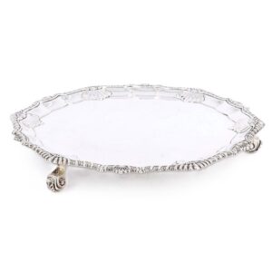Sterling Silber Tablett Victorian Salver London englisches massiv silber kaufen Stephanie Bohm Silber Antiquitaeten