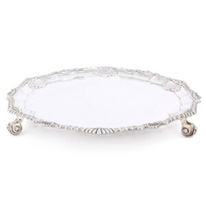 Sterling Silber Tablett Victorian Salver London englisches massiv silber kaufen Stephanie Bohm Silber Antiquitaeten